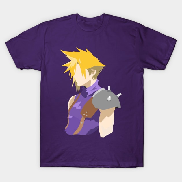 Cool Cloud Strife Minimalistic T-Shirt by Kidrock96